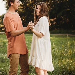 cream babydoll dress